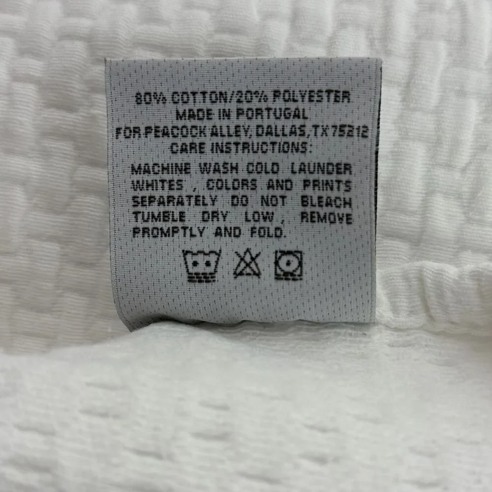 Peacock Alley Standard Matelasse Pillow Shams White SET